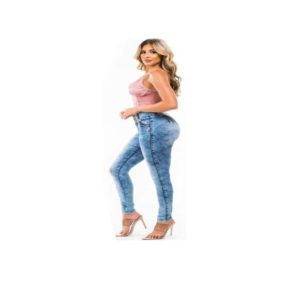 WAIST 31 INCHES SIZE 15 SKINNY JEANS STRETCH DENIM PUSH UP 15-4 CUTIE 1409 SZ15 - Picture 5 of 11